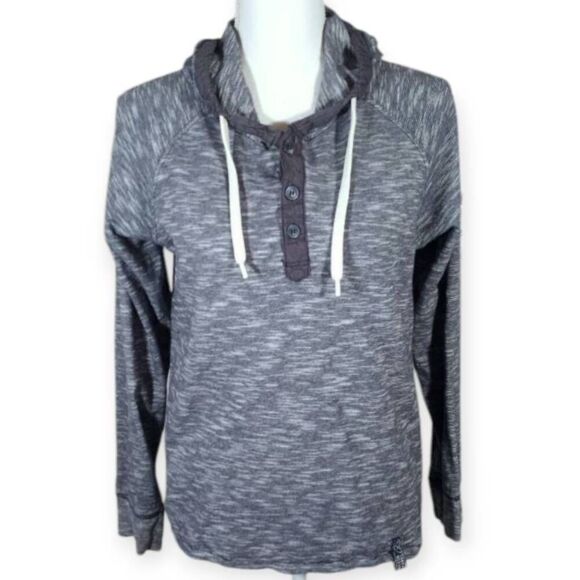 H&M BLUE MARBLED HOODIE SZ.S EUC. - Picture 1 of 5